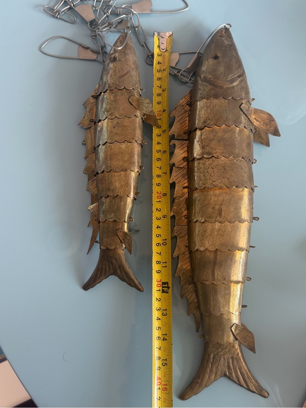 Vintage brass articulating fish - Picture 6 of 9